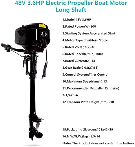 Electric Propeller Outboard Motor